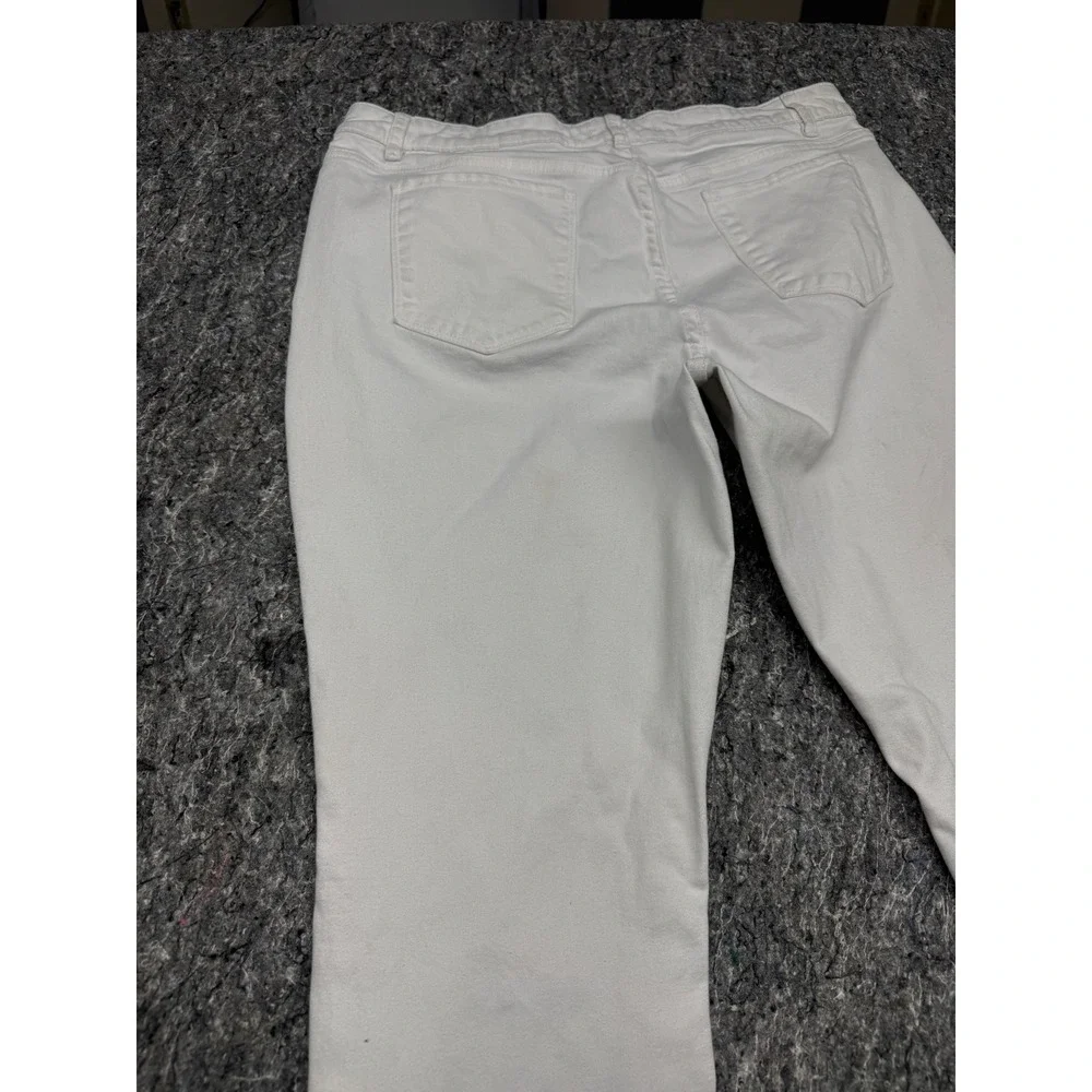 Simply Vera Vera Wang Womens Skinny Jeans‎ White Denim Size 14 Mid Rise Pants